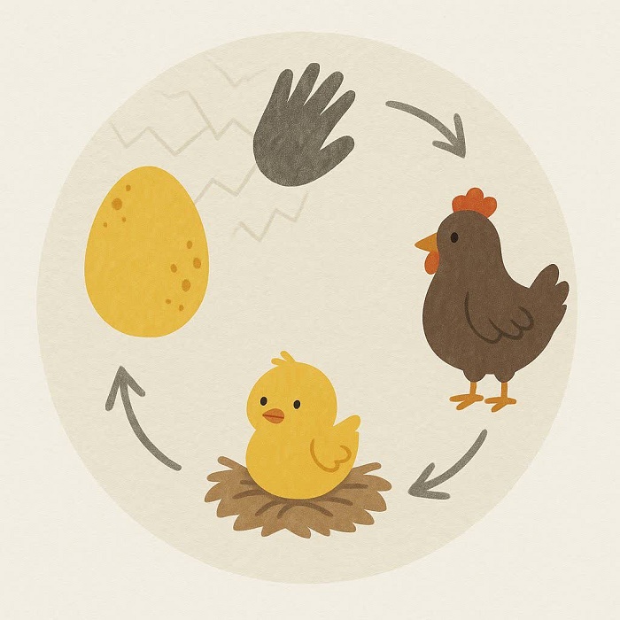 چرخه زندگی مرغ، آموزش علوم برای کودکان، کاردستی علمی، آموزش تخم‌مرغ تا مرغ، پروژه آموزشی کودکانه