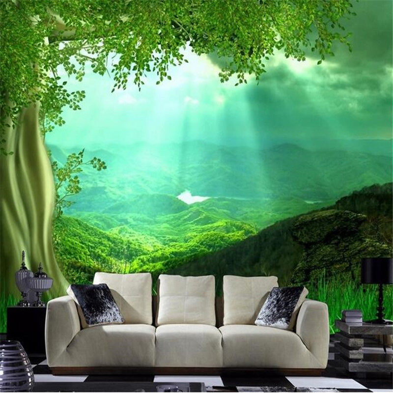کاغذ دیواری زیبای سه بعدی اتاق پذیرائی