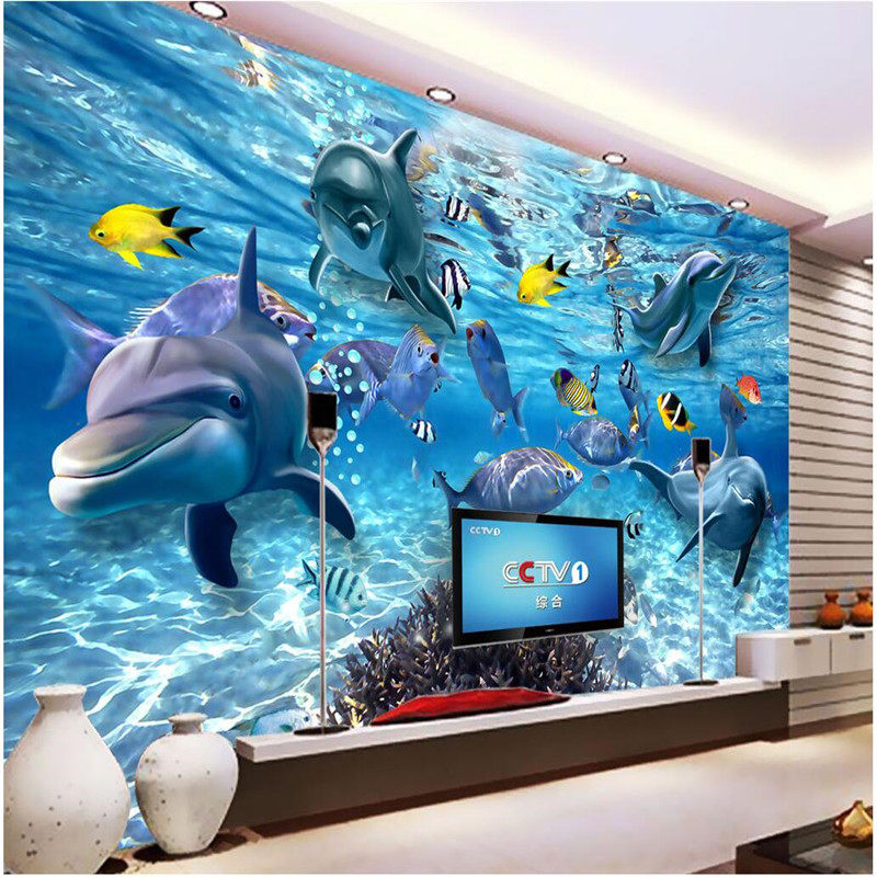 کاغذ دیواری زیبای سه بعدی اتاق پذیرائی