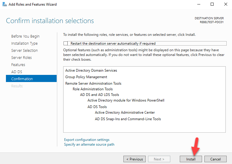 installrolederactivedirectory