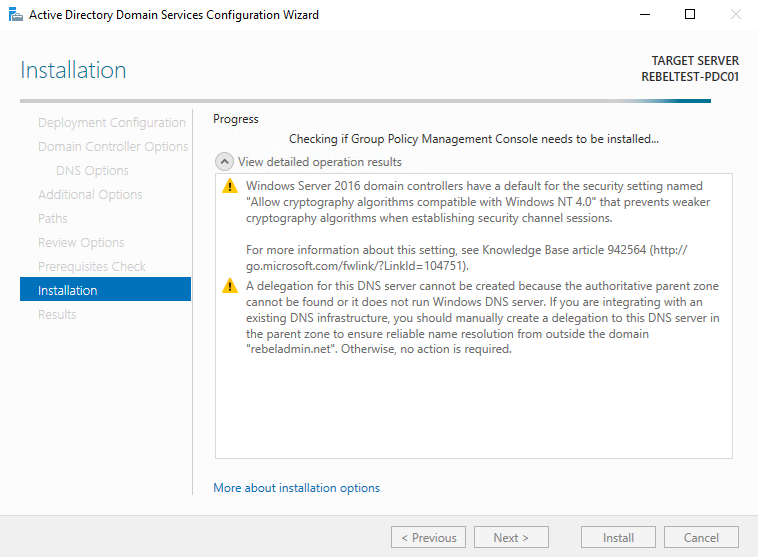 installderactivedirectory